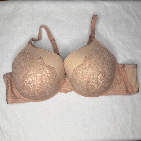Torrid 50D Blush Lace Push-Up Plunge Bra Romantic Plus Size Lingerie - Picture 1 of 4